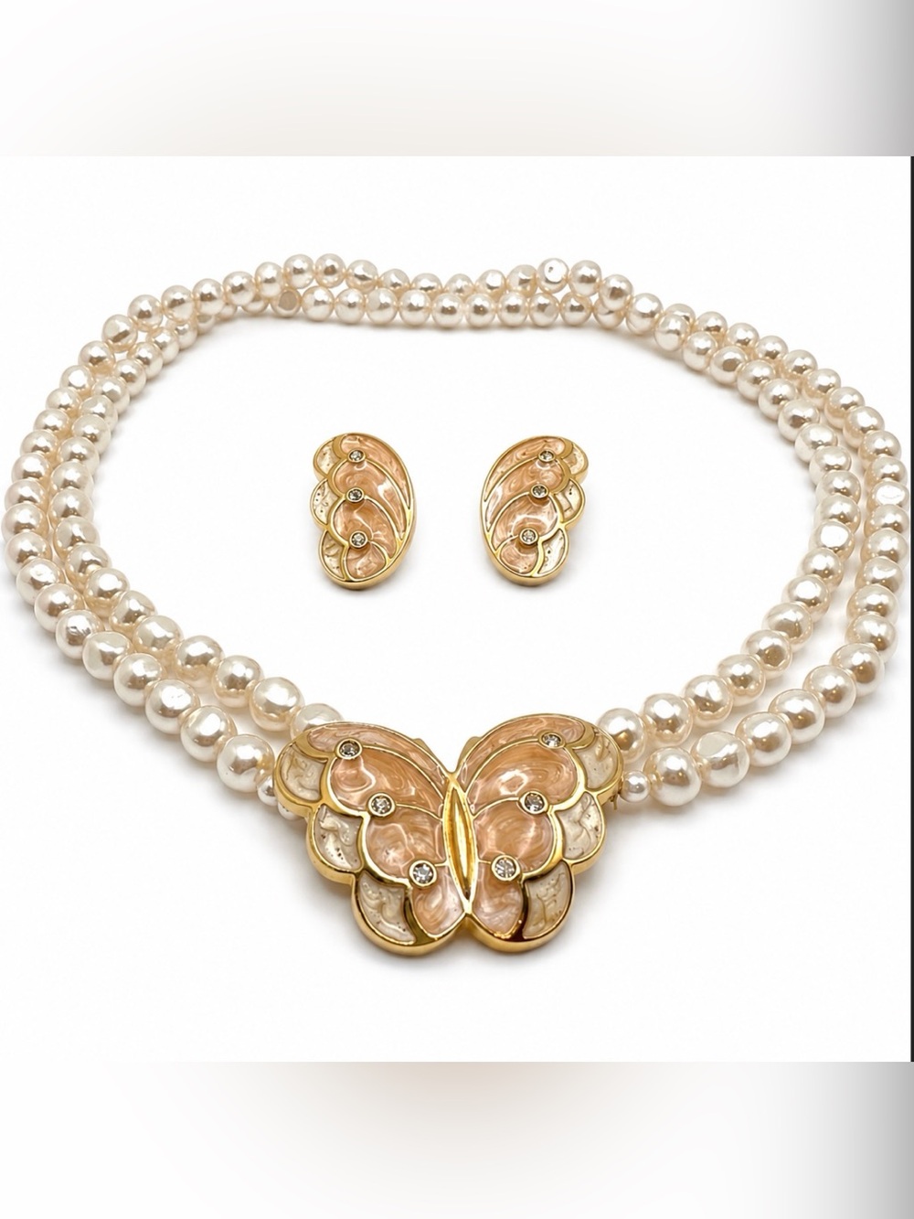 Kenneth Jay Lane KJL for Avon Papillon Necklace and Earrings